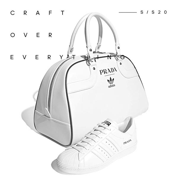 人気話題コラボ!アディダス×プラダ 偽物スーパースター&ボウリングバッグ